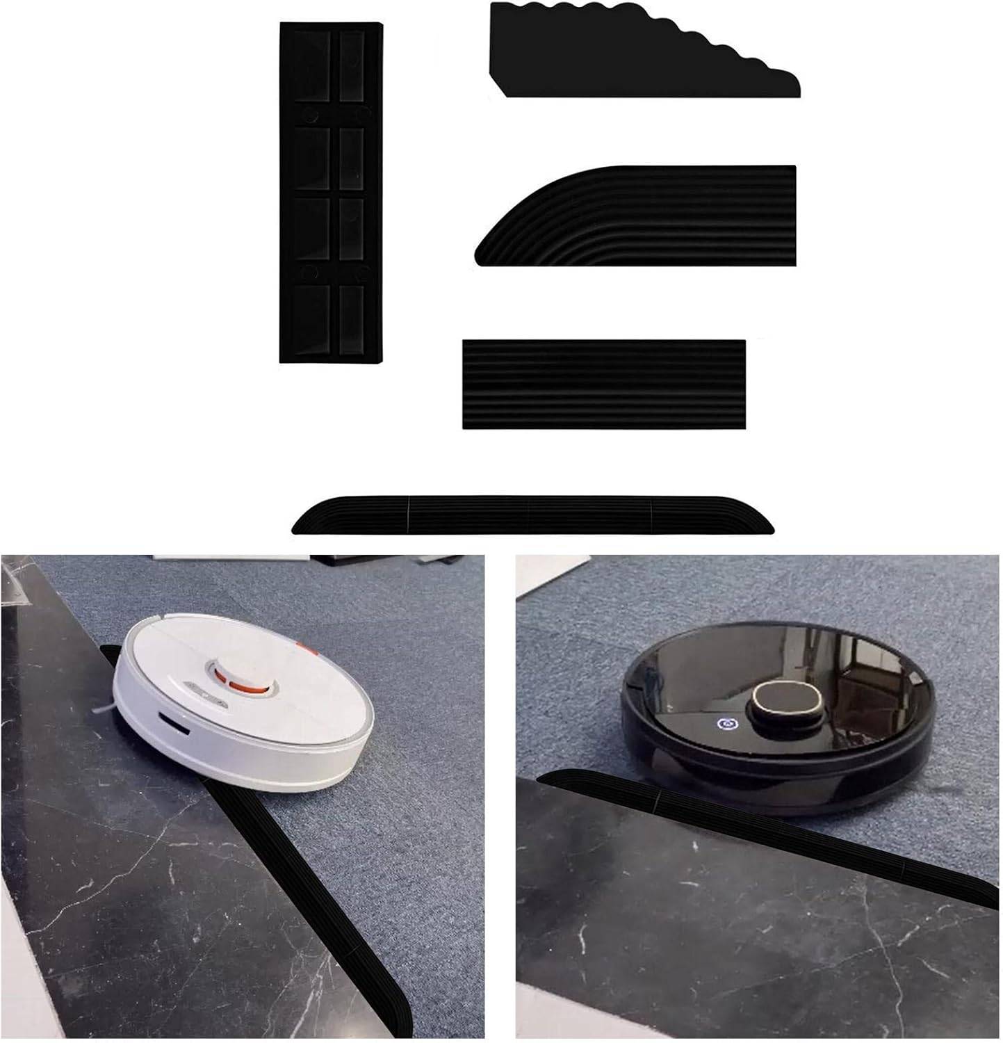 Schwarze Schwellenrampe für Roboterstaubsauger (5er-Set)