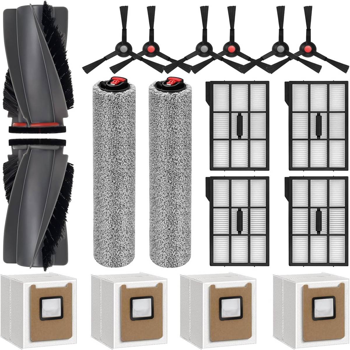 17-teiliges Zubehör-Ersatzteilset kompatibel mit Eufy RoboVac E25 Omni / E28 Omni