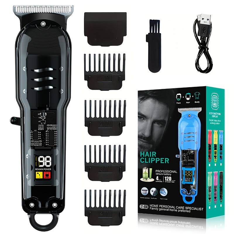 Professionelle Haarschneidemaschine mit LED-Anzeige Black