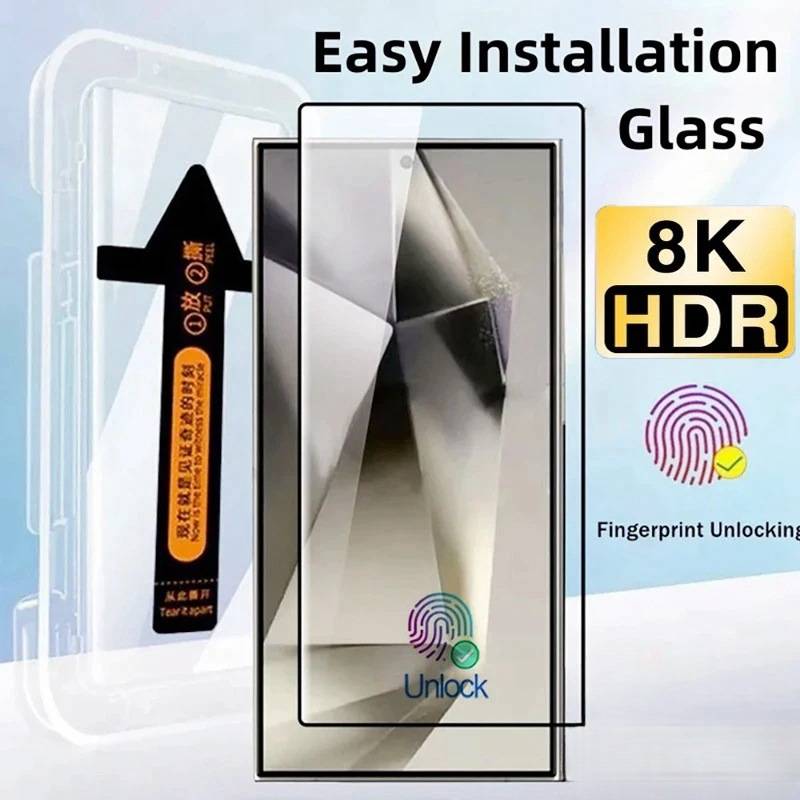 HD Klare Displayschutzfolie aus gehärtetem Glas für Samsung Galaxy S22 Ultra