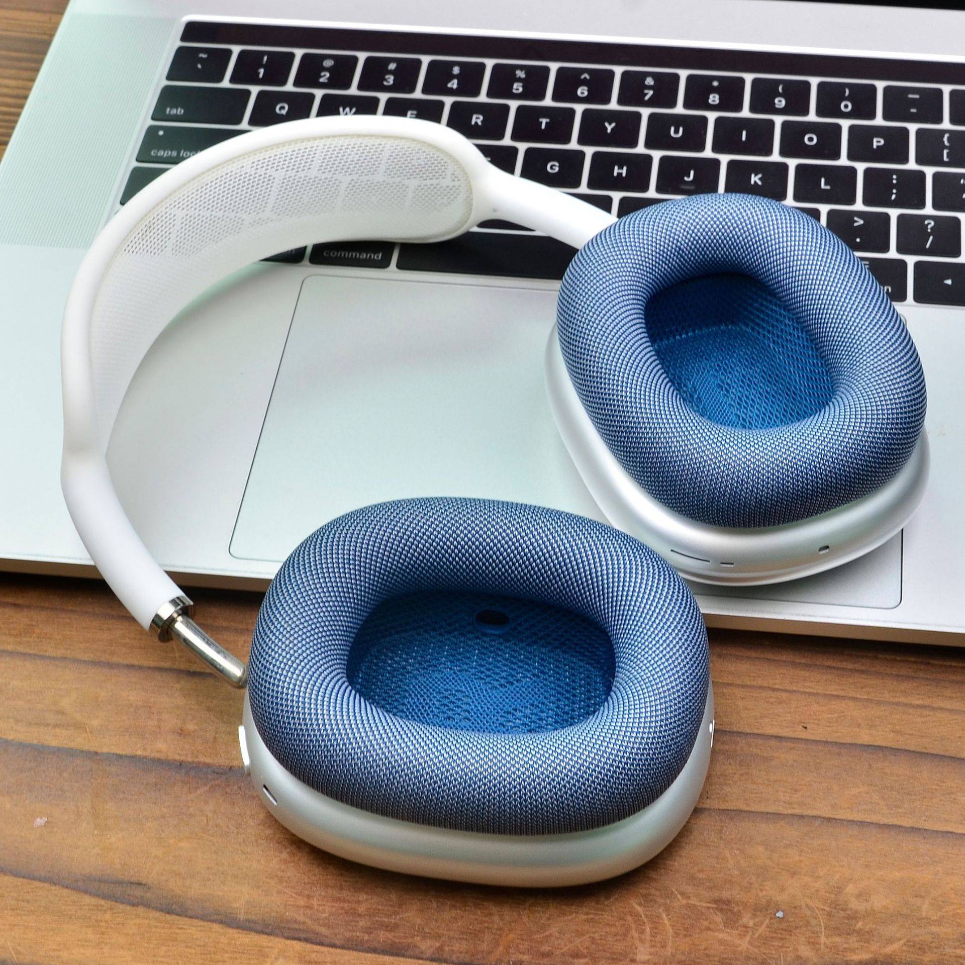 Ohrpolster für AirPods Max – Apple Stoff & Silikon Blue