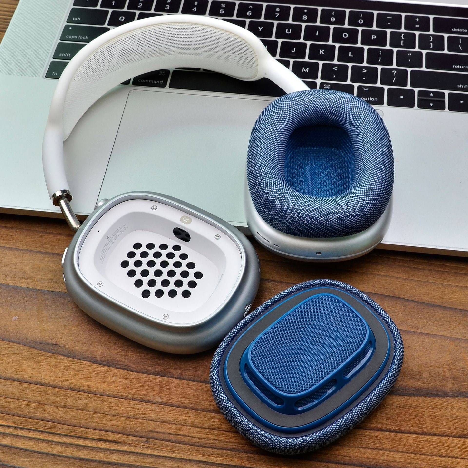 Ohrpolster für AirPods Max – Apple Stoff & Silikon Blue