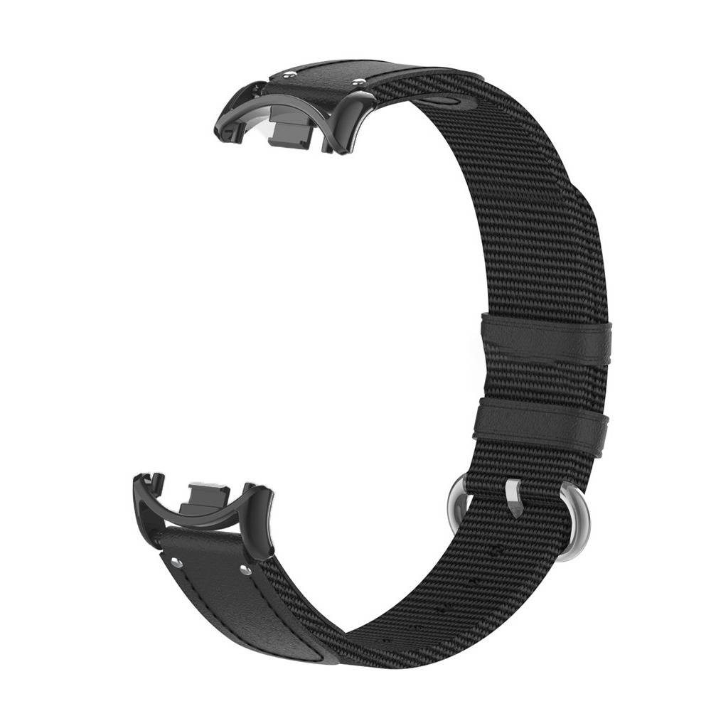 Schwarzes gewebtes und Canvas-Armband, kompatibel mit Xiaomi Band 10/9/8 – stilvolles Ersatzarmband