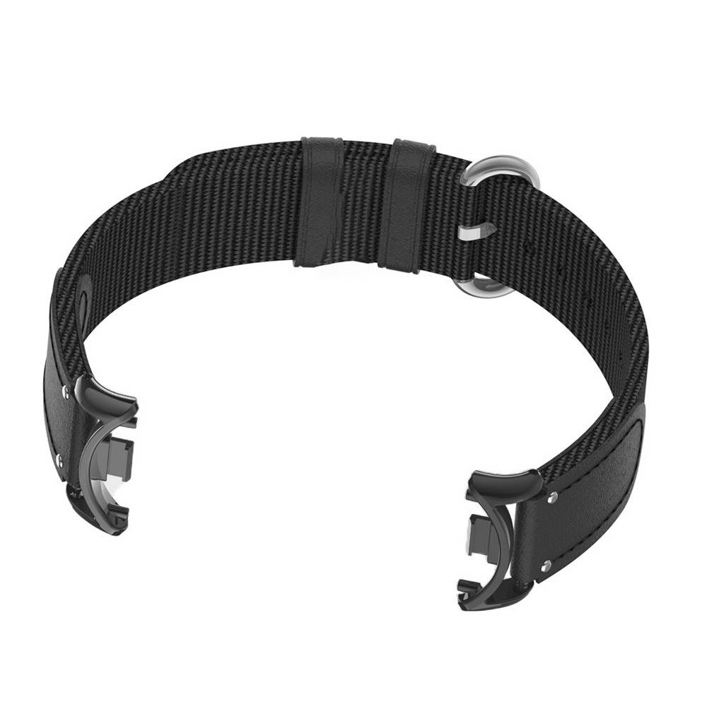 Schwarzes gewebtes und Canvas-Armband, kompatibel mit Xiaomi Band 10/9/8 – stilvolles Ersatzarmband