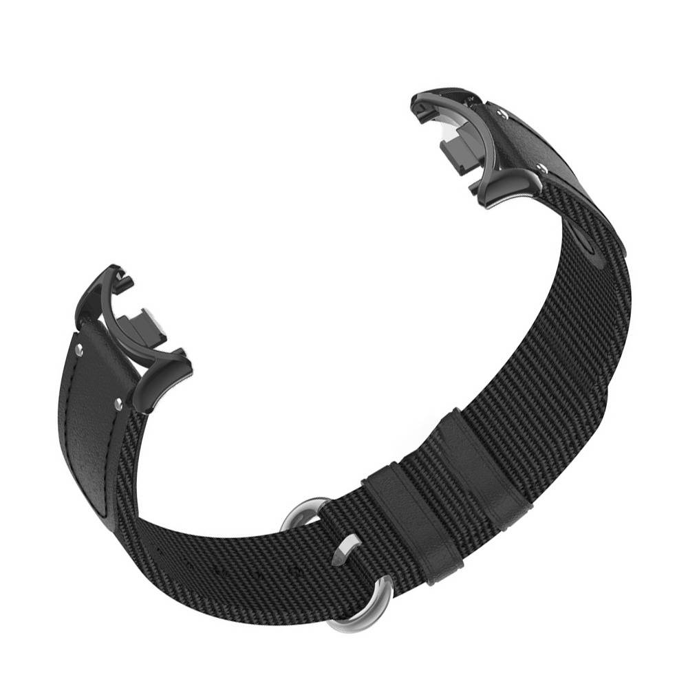 Schwarzes gewebtes und Canvas-Armband, kompatibel mit Xiaomi Band 10/9/8 – stilvolles Ersatzarmband