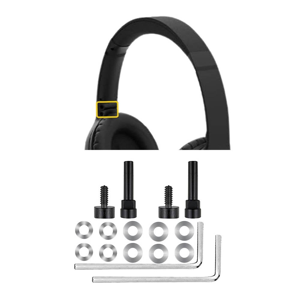 Scharnierschrauben-Set - Kompatibel mit Bose QC35/35 II/45/SE/QC Kopfhörer Schwenk-Reparaturset - Schwarz