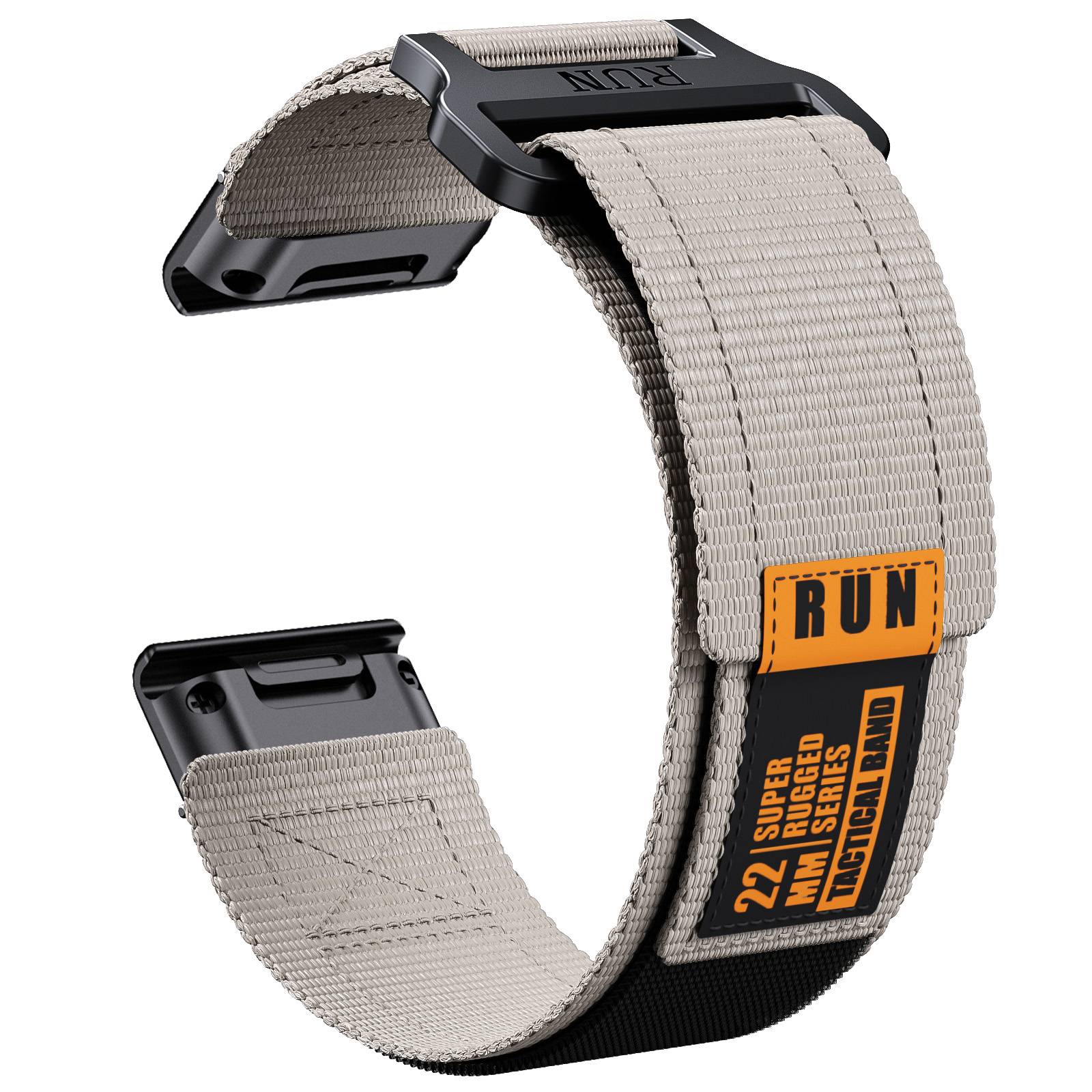 Garmin Fenix 8 Nylon-Webarmband Grey Orange 22 mm