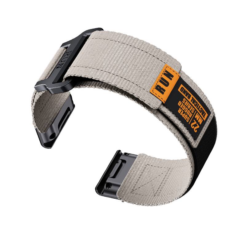 Garmin Fenix 8 Nylon-Webarmband Grey Orange 22 mm