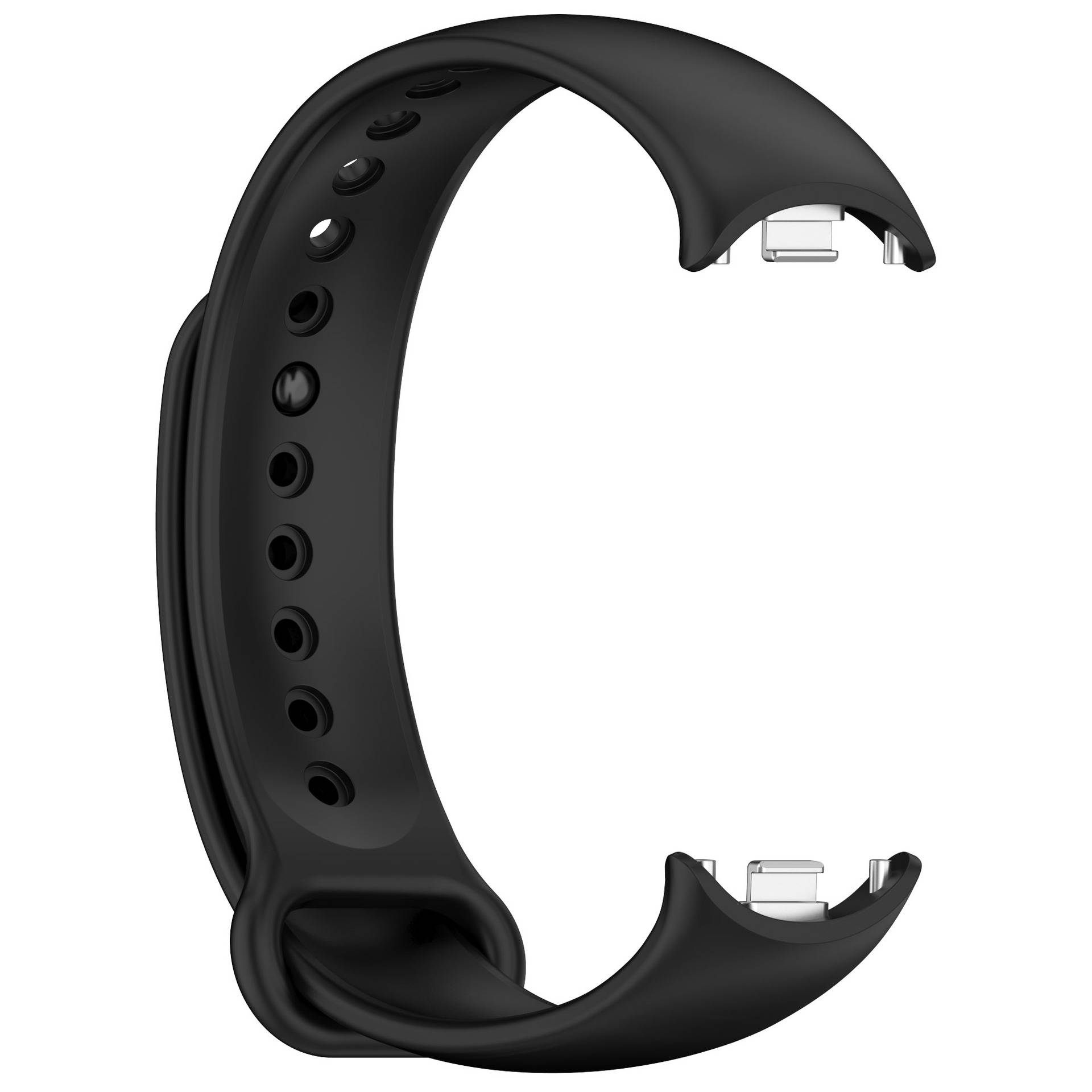 Stilvolles TPU-Armband für Xiaomi Band 8/9 (Metallkopf) Black