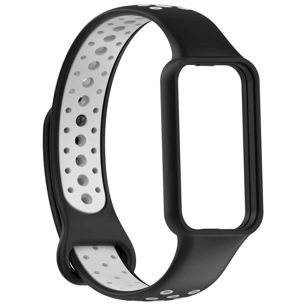 Zweifarbiges Armband für Redmi Band 2 - Schwarz/Grau Black+Grey