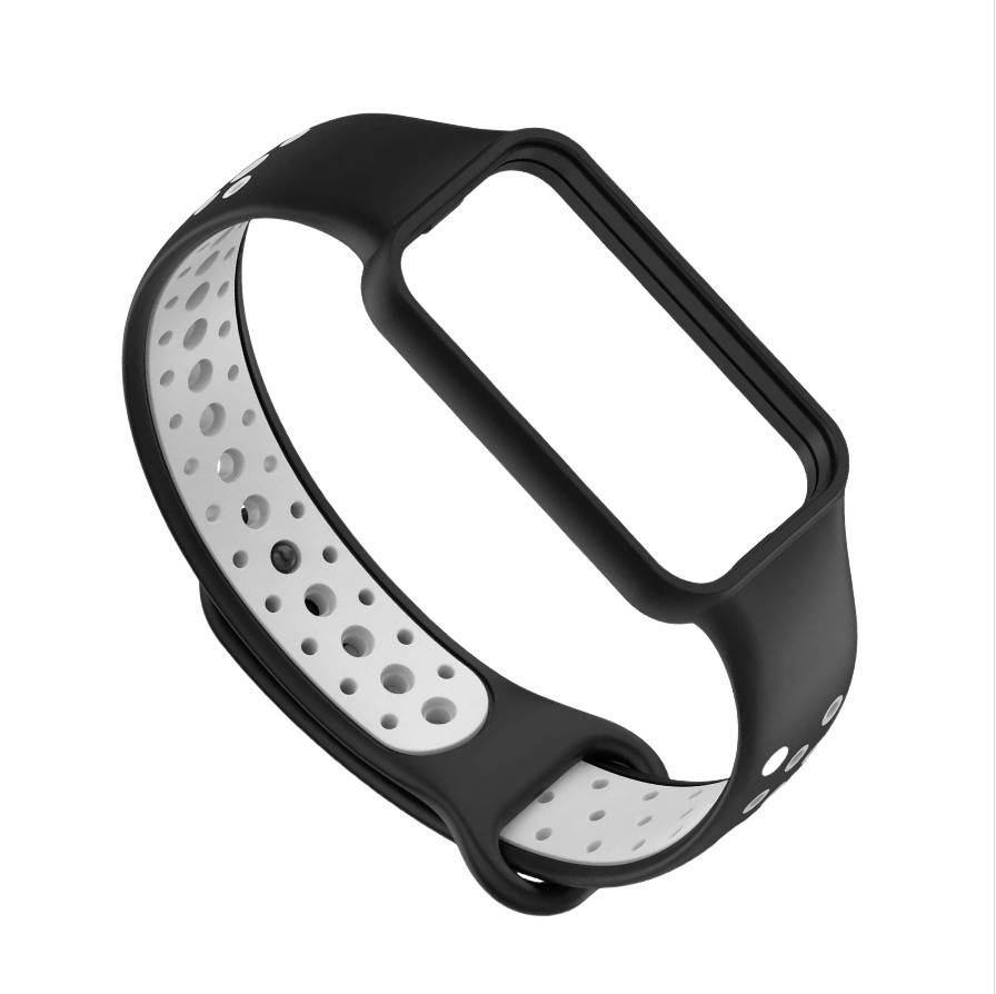 Zweifarbiges Armband für Redmi Band 2 - Schwarz/Grau Black+Grey