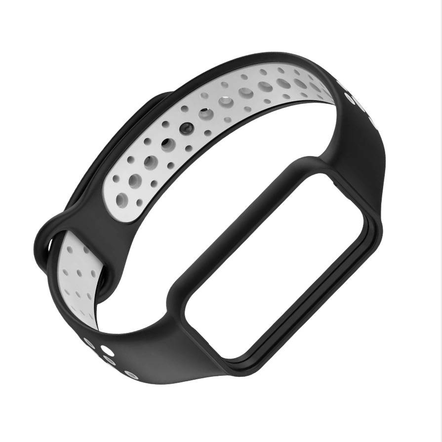 Zweifarbiges Armband für Redmi Band 2 - Schwarz/Grau Black+Grey