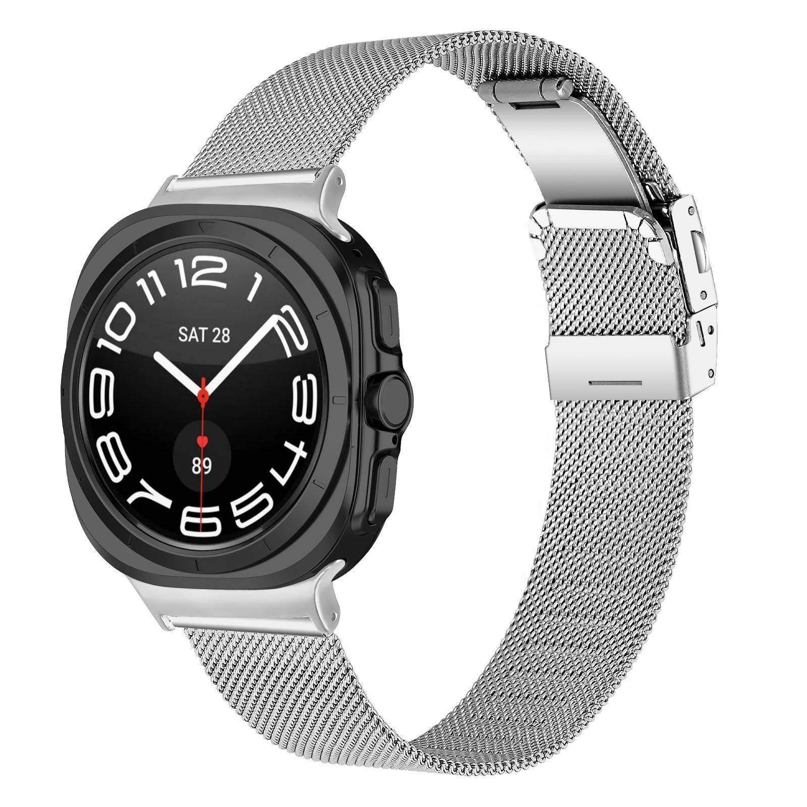 Milanese Loop Edelstahlarmband kompatibel mit Samsung Watch 8 Silver