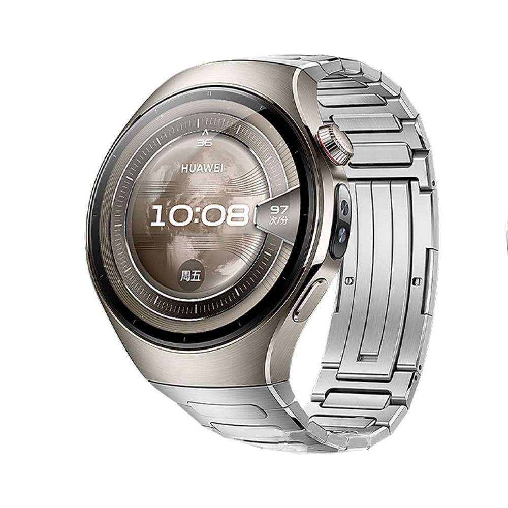 Titan Armband für Kompatibel mit Huawei WATCH 5: Stilvoll & Robust Silver 46 mm