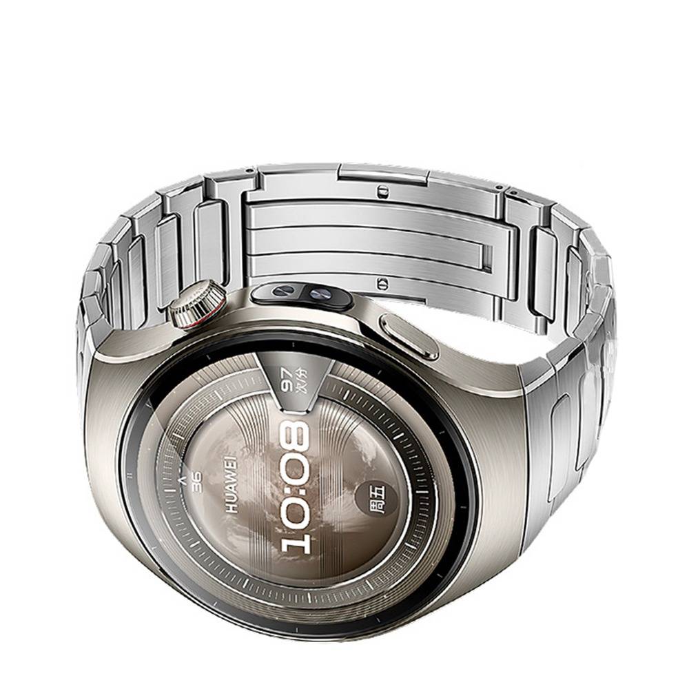 Titan Armband für Kompatibel mit Huawei WATCH 5: Stilvoll &amp; Robust Silver 46 mm