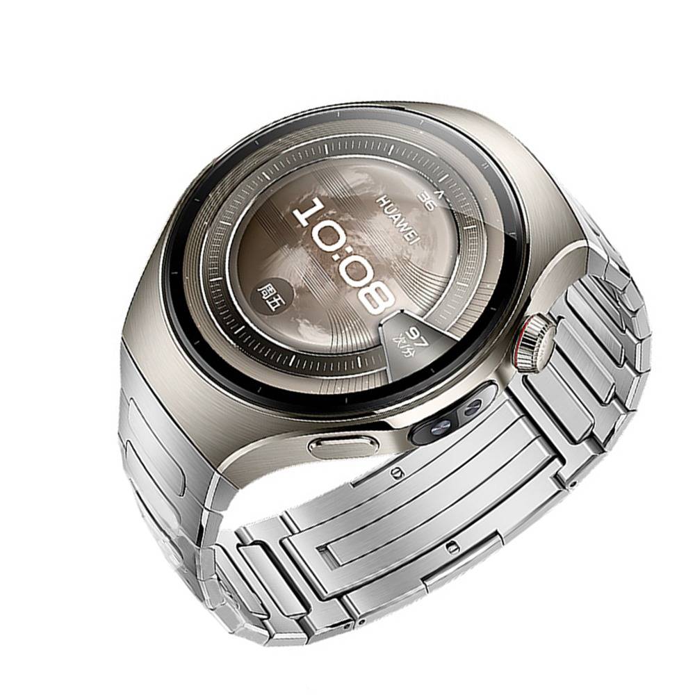 Titan Armband für Kompatibel mit Huawei WATCH 5: Stilvoll &amp; Robust Silver 46 mm