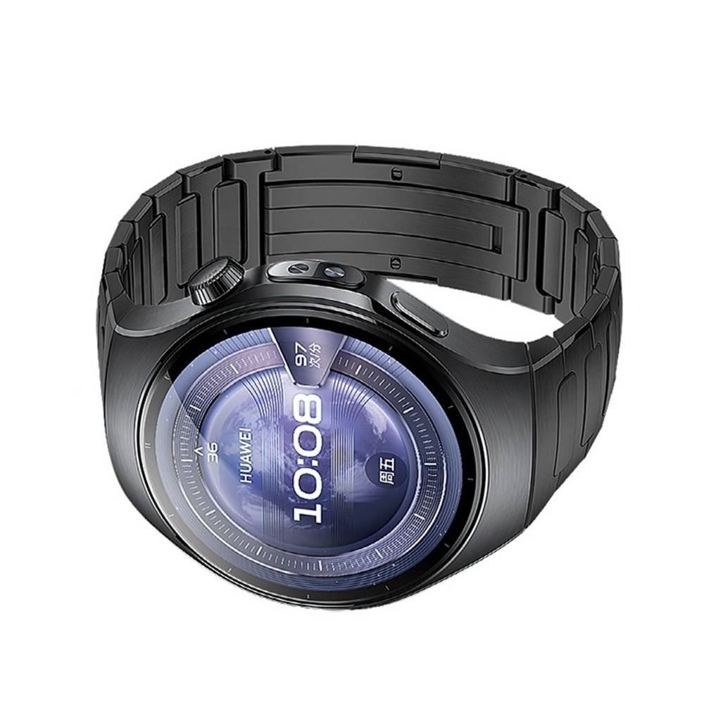 Titan Armband für Kompatibel mit Huawei WATCH 5: Stilvoll & Robust Black 42 mm