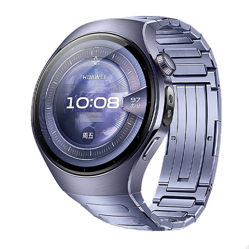 Titan Armband für Kompatibel mit Huawei WATCH 5: Stilvoll & Robust Purple 46 mm