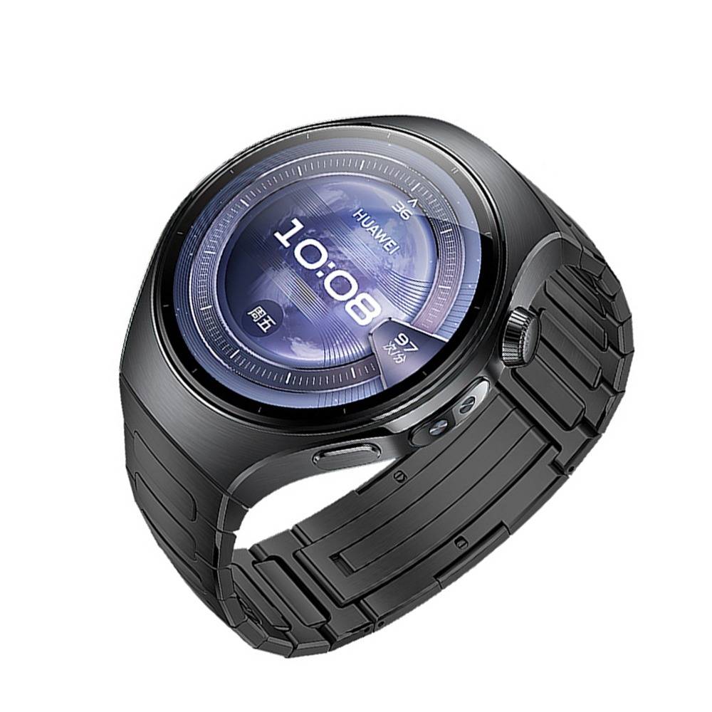 Titan Armband für Kompatibel mit Huawei WATCH 5: Stilvoll & Robust Black 46 mm