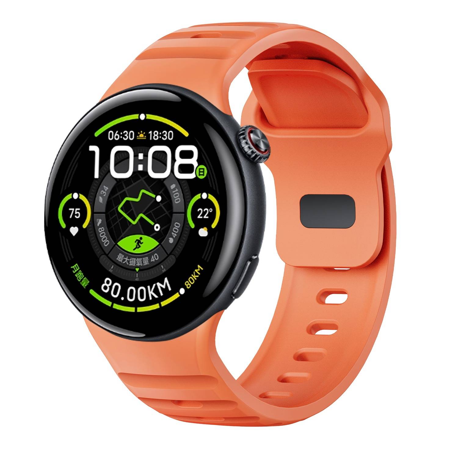 Silikonarmband für VIVO WATCH 5: Sportliches Ersatzarmband Orange
