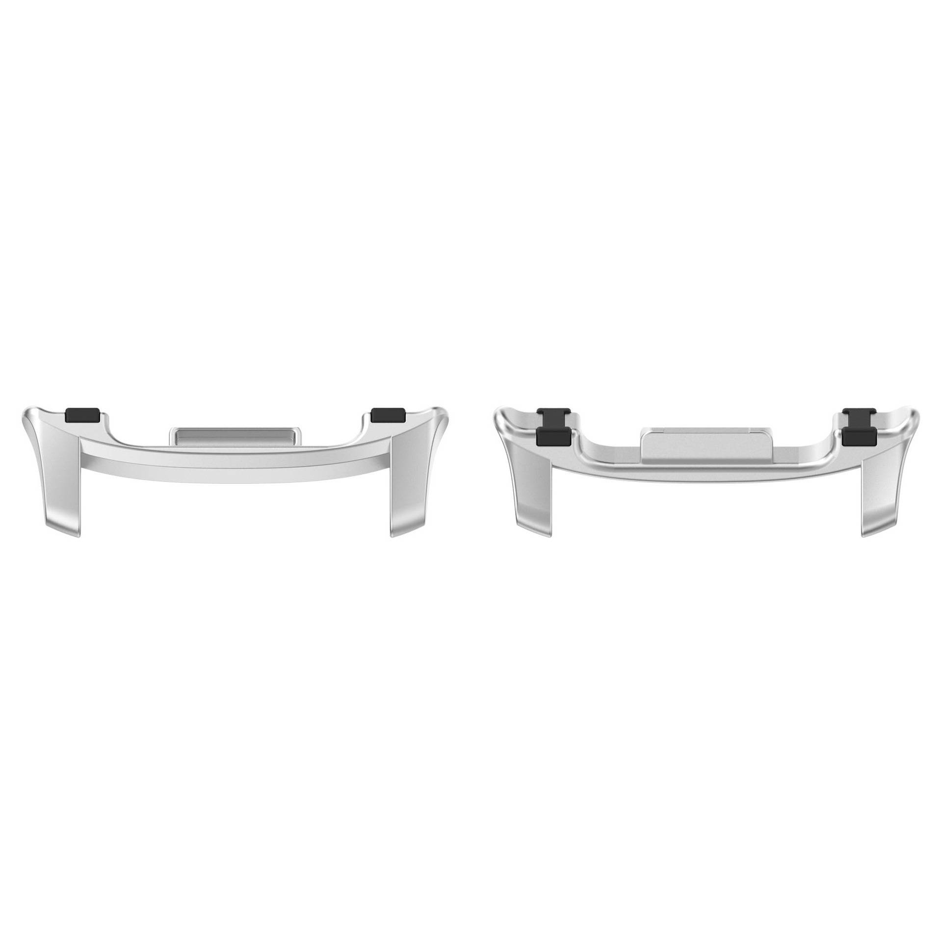 2er-Pack Anti-Wackel-Verbinder (Stahlkopf mit Gummieinsatz) kompatibel mit Samsung Watch 8 & 8 Classic SilverGrey 20 mm