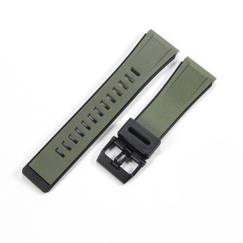 Silikonarmband kompatibel mit Casio GA2000, PRG-600, PRW-6600, PRG-650 – 24mm Bandanstoß Green