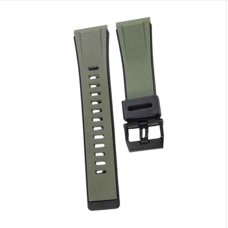 Silikonarmband kompatibel mit Casio GA2000, PRG-600, PRW-6600, PRG-650 – 24mm Bandanstoß Green