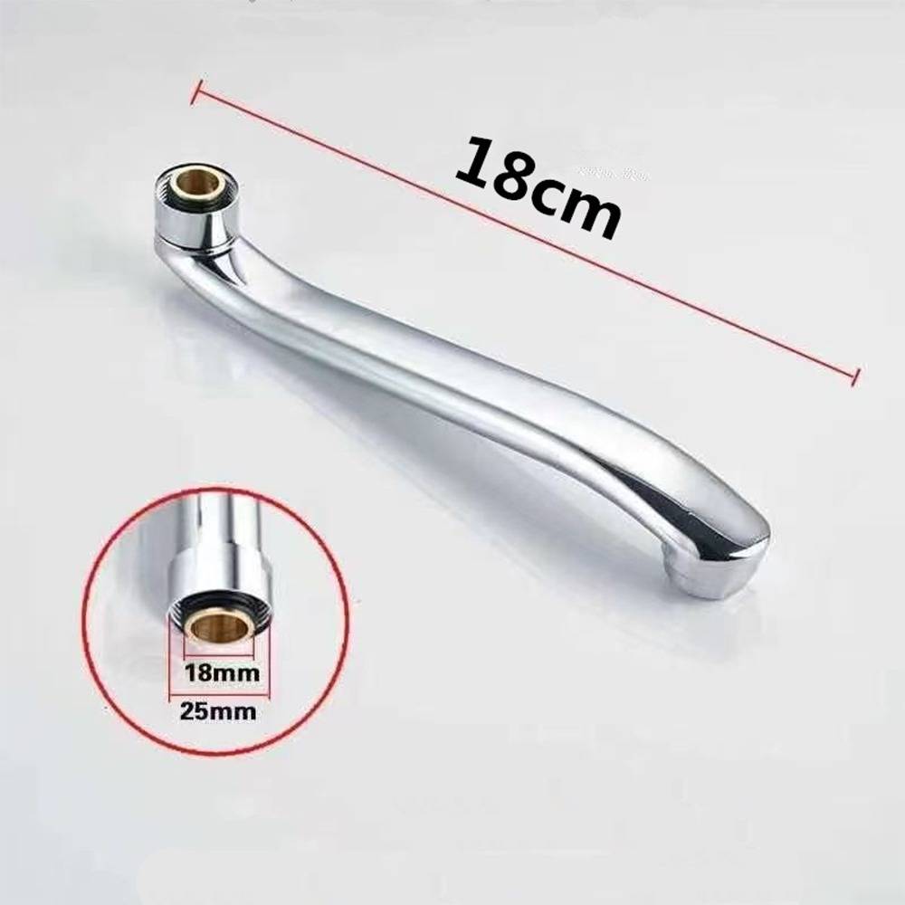18cm Edelstahl Wasserhahn Auslauf Ersatz - Silber Küchenspüle Wasserhahn Verlängerungsrohr
