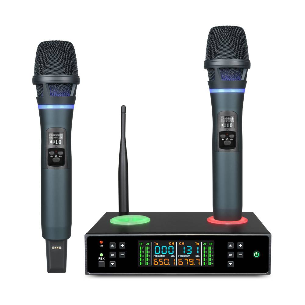 Professionelles drahtloses Mikrofonsystem mit Anti-Feedback