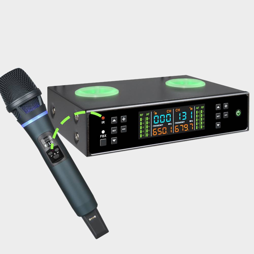 Professionelles drahtloses Mikrofonsystem mit Anti-Feedback