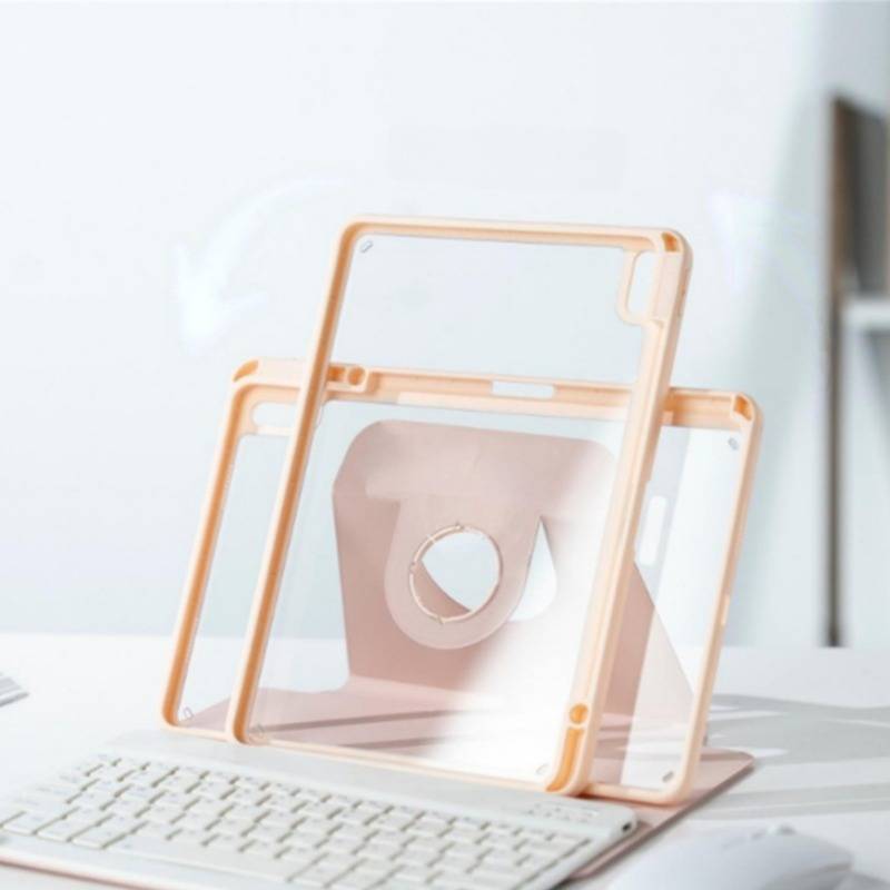360° Drehbar Bluetooth Tastaturhülle mit Ständer Kompatibel mit iPad 11 (A16) 2025 & iPad 10 (2022) 10.9 - Rosa