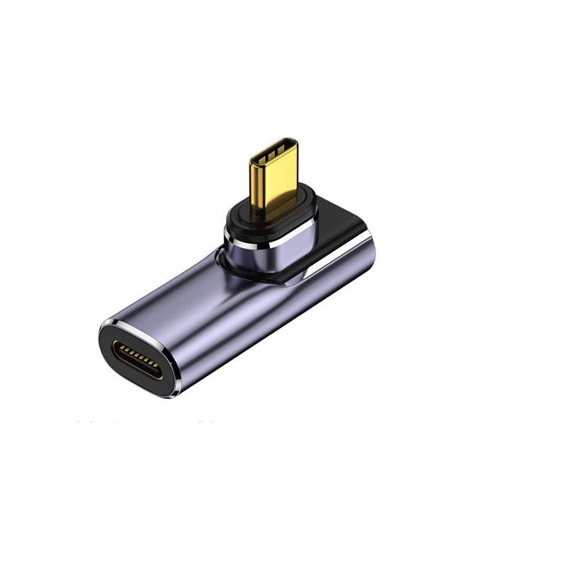 Magnetischer USB-C-Adapter, gewinkelt, Typ-C Buchse auf Stecker, 100W PD, 40Gbps, 8K