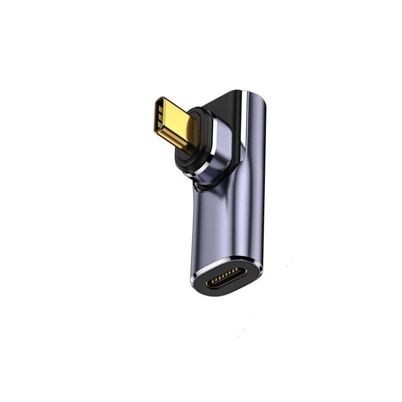 Magnetischer USB-C-Adapter, gewinkelt, Typ-C Buchse auf Stecker, 100W PD, 40Gbps, 8K