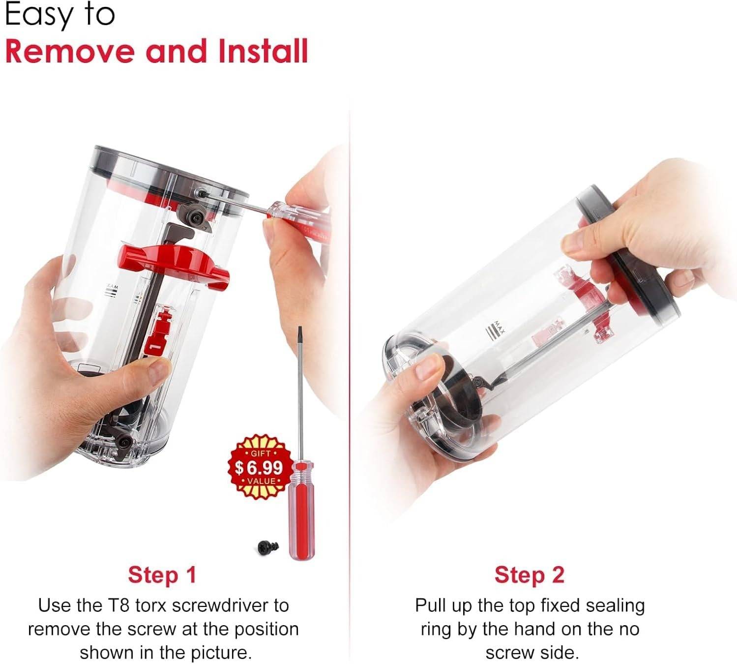 Ersatz-Dichtungsring für Dyson Cyclone V10 SV12 Staubsauger Staubbehälter