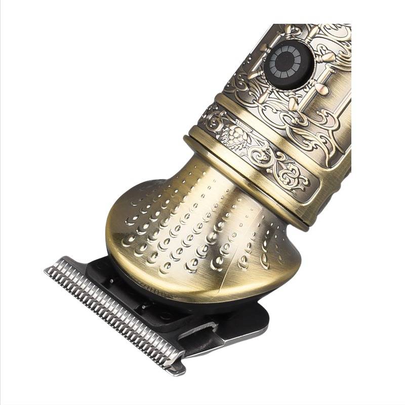 Wiederaufladbares Elektrisches Haarschneidegerät Set mit Nasenhaartrimmer Gold