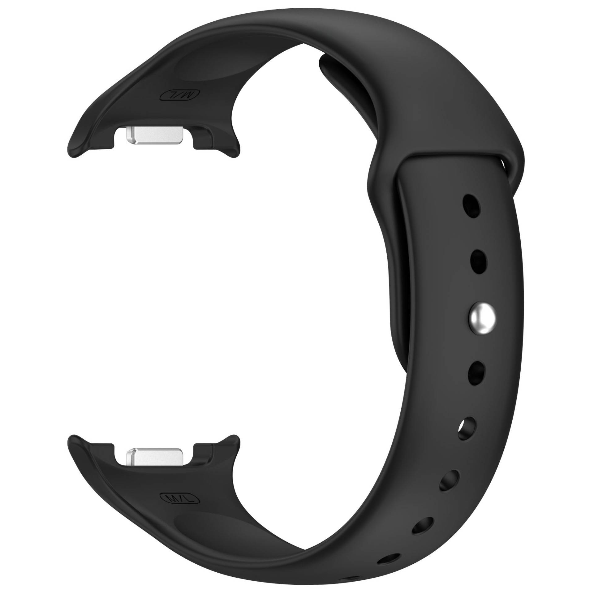 Silikonarmband mit Schnalle für Samsung Galaxy Watch 8/8 Classic Black