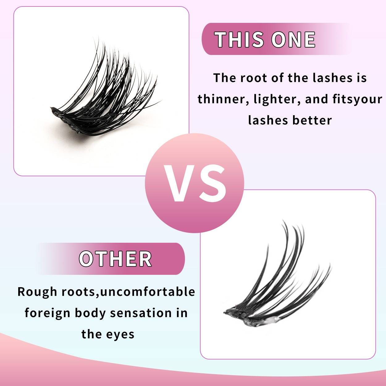 DIY Wimpernverlängerung 80D Fluffy Cluster Falsche Wimpern - Natürlicher Look