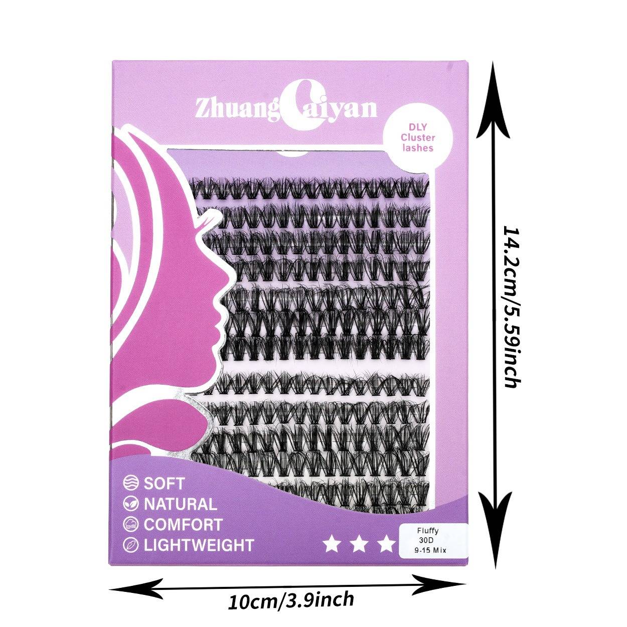 DIY Wimpernverlängerung 80D Fluffy Cluster Falsche Wimpern - Natürlicher Look