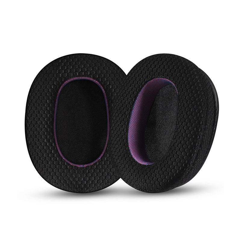 Ersatz-Ohrpolster für Sony ULT WEAR Kopfhörer WH-ULT900N, atmungsaktives Netzgewebe, Schwarz-Violett, 2er-Pack