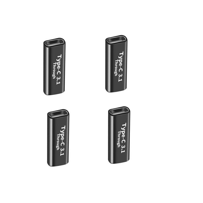 TYPE-C Buchse auf TYPE-C Buchse 3.1 Adapter (4er-Pack) – Schnellladung & Datenübertragung