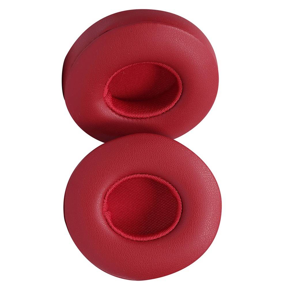 2 Stück Ersatz-Ohrpolster aus Proteinleder, kompatibel mit Beats Solo 2 & Solo 3 Kopfhörern Red