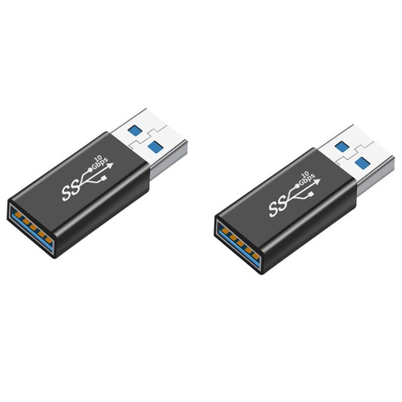 USB 3.1 Adapter: USB-A Buchse auf USB-A Stecker – Gerader Anschluss (2er-Pack)