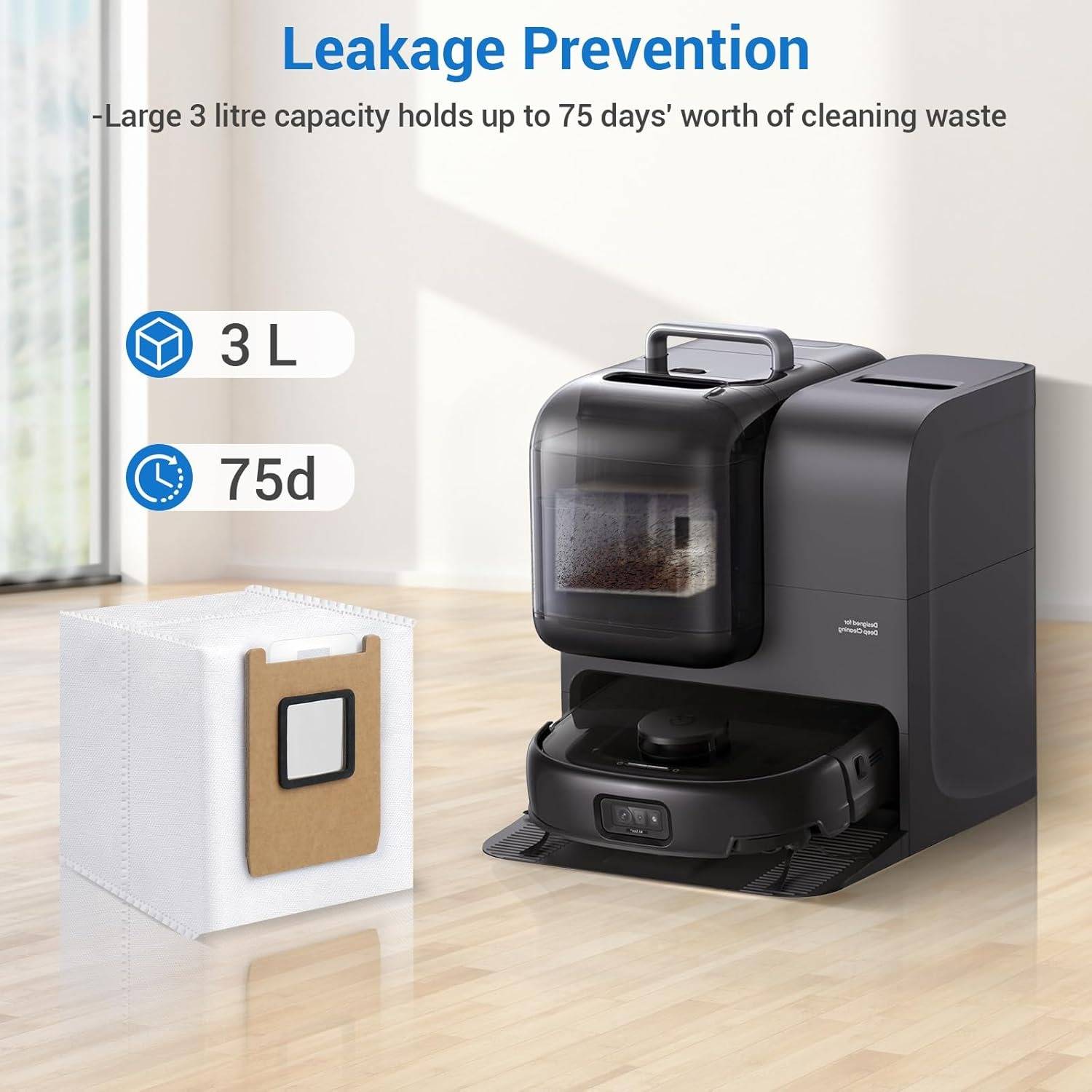 14 Stück Staubbeutel Set kompatibel mit Eufy RoboVac E28 Omni/E25 Omni Roboter Staubsauger