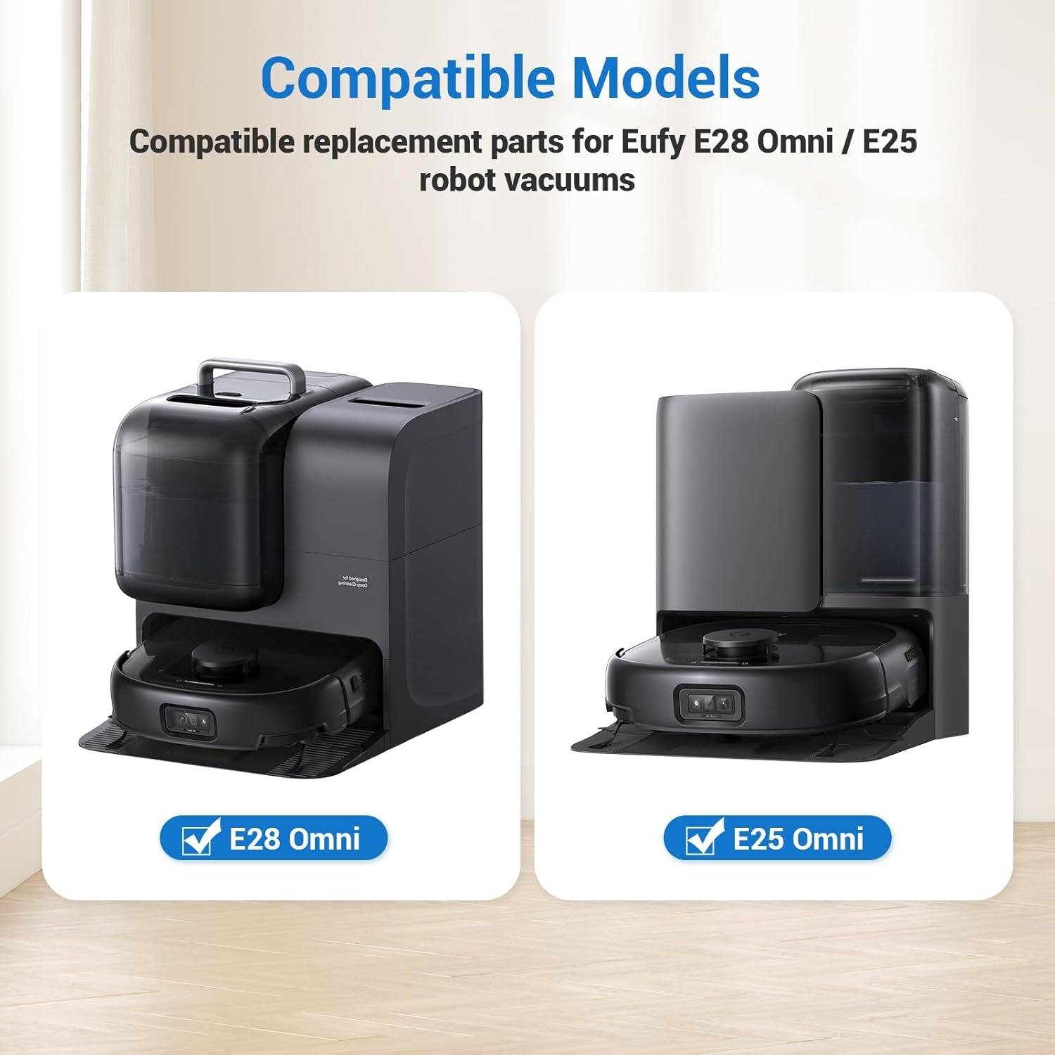 14 Stück Staubbeutel Set kompatibel mit Eufy RoboVac E28 Omni/E25 Omni Roboter Staubsauger