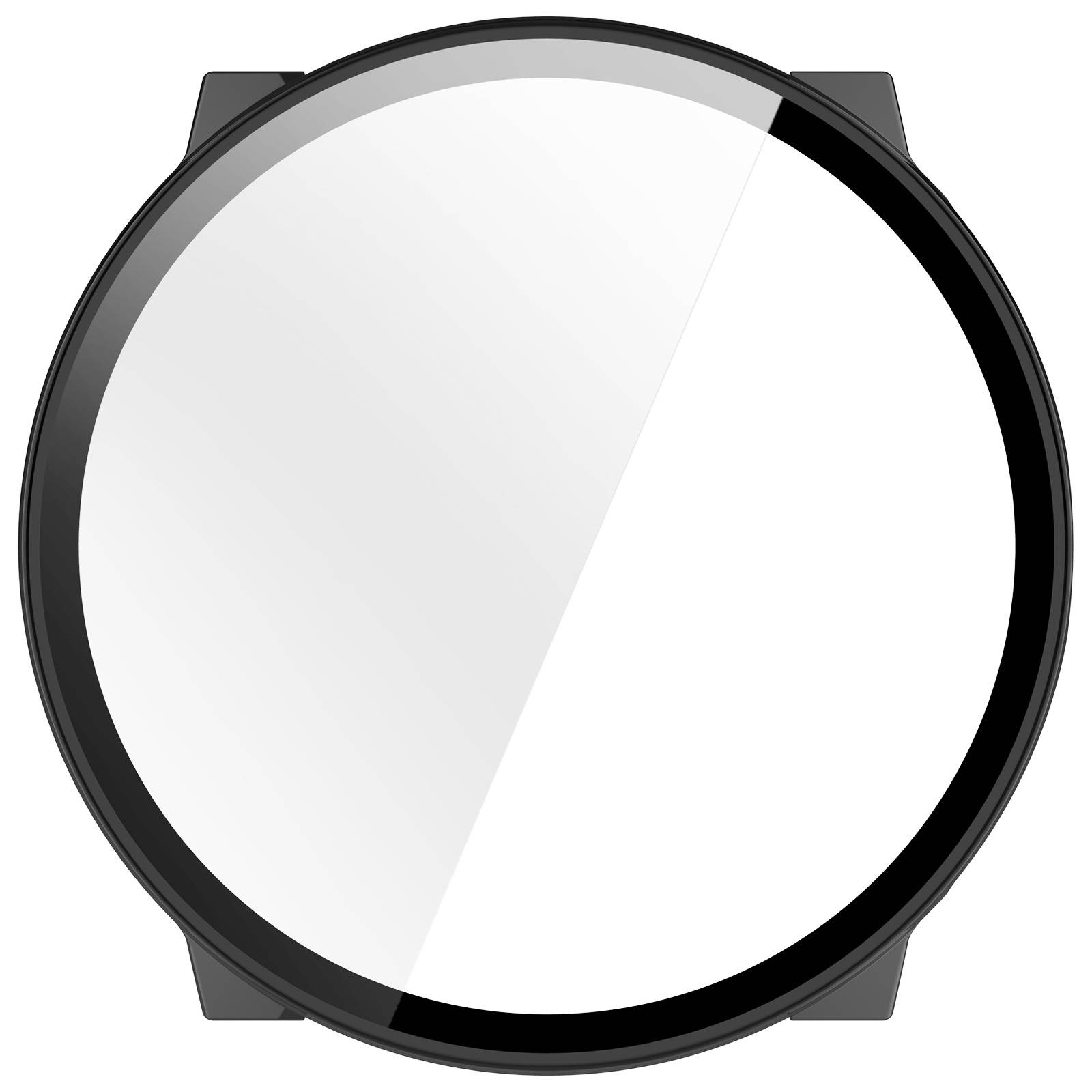 Schutzhülle mit Displayschutzfolie kompatibel mit Suunto Run – PC-Gehäuse mit gehärtetem Glas Black