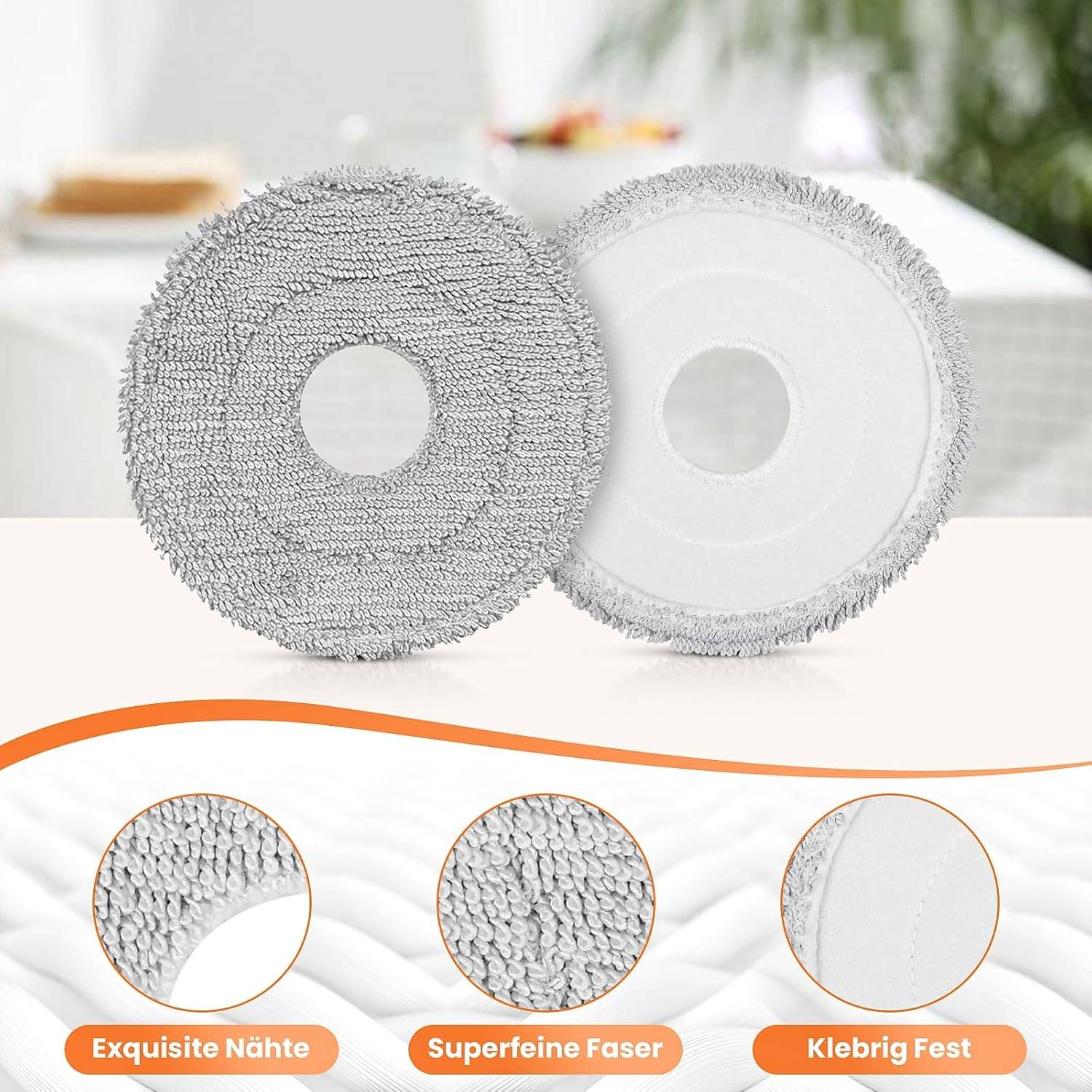 Waschbarer Mopp-Ersatz für Roboterstaubsauger für Dreame (10 Stück)