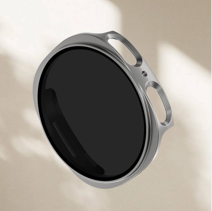 44mm Sichtschutz Schutzhülle kompatibel mit Samsung Watch8, stoßfeste PC-Uhrenschale in Dunkelgrau Grey M