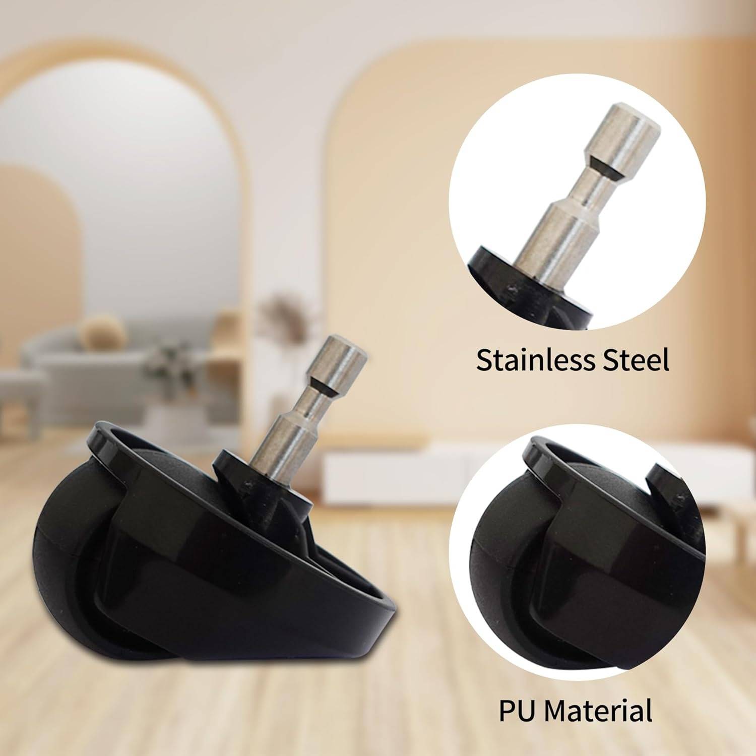 Vorderradrolle kompatibel mit Roborock S6/S5 Max/E4 Staubsauger