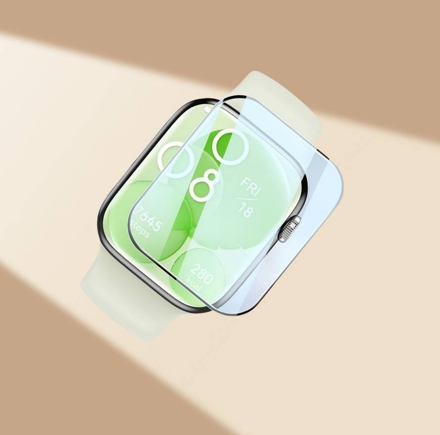 2 Stück Kompatibel mit Huawei Watch Fit 4 Displayschutzfolie aus gehärtetem Glas