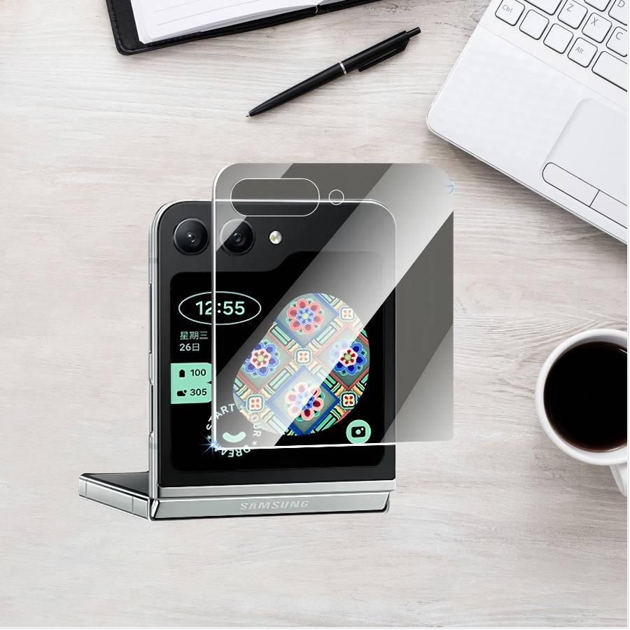 Vollbild-Displayschutzfolie für Samsung Galaxy Z Flip7 (Transparent, Blickschutz)